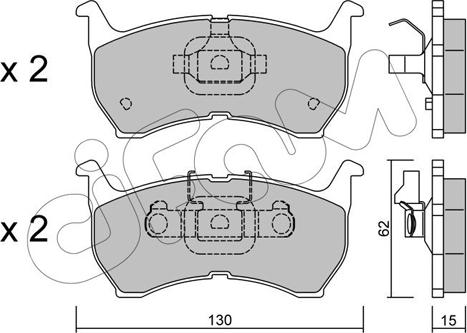 Cifam 822-231-0 - Тормозные колодки, дисковые, комплект unicars.by