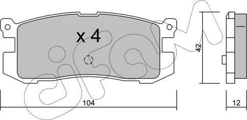 Cifam 822-233-0 - Тормозные колодки, дисковые, комплект unicars.by