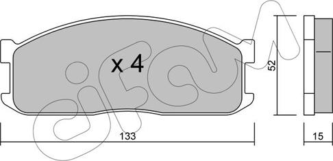 Cifam 822-232-0 - Тормозные колодки, дисковые, комплект unicars.by