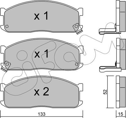 Cifam 822-232-1 - Тормозные колодки, дисковые, комплект unicars.by