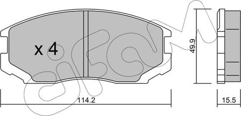 Cifam 822-221-0 - Тормозные колодки, дисковые, комплект unicars.by