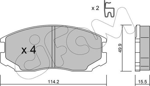 Cifam 822-221-1 - Тормозные колодки, дисковые, комплект unicars.by