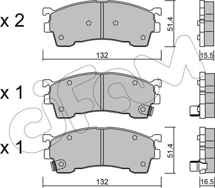 Cifam 822-223-1 - Тормозные колодки, дисковые, комплект unicars.by