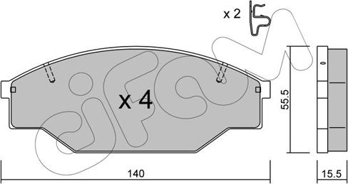 Cifam 822-227-0 - Тормозные колодки, дисковые, комплект unicars.by