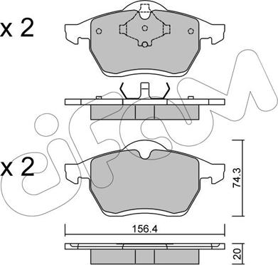 Cifam 822-279-0 - Тормозные колодки, дисковые, комплект unicars.by