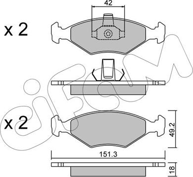 Japanparts JPA-0225 - Тормозные колодки, дисковые, комплект unicars.by