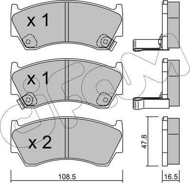 Cifam 822-277-0 - Тормозные колодки, дисковые, комплект unicars.by