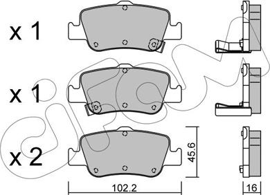 Cifam 822-796-0 - Тормозные колодки, дисковые, комплект unicars.by