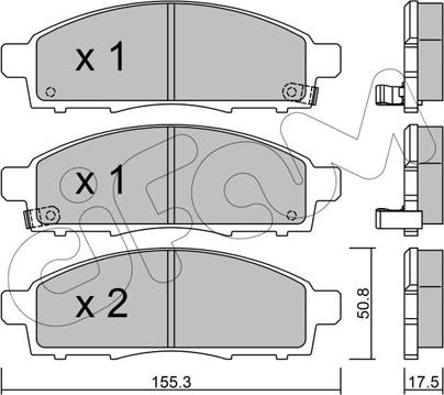 Cifam 822-791-1 - Тормозные колодки, дисковые, комплект unicars.by