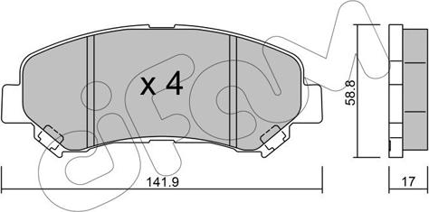 Cifam 822-792-0 - Тормозные колодки, дисковые, комплект unicars.by