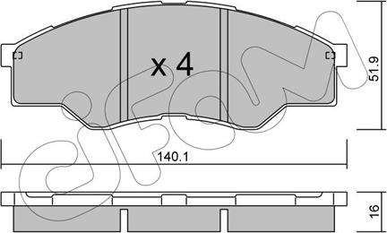 Cifam 822-797-0 - Тормозные колодки, дисковые, комплект unicars.by