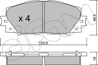 Cifam 822-745-0 - Тормозные колодки, дисковые, комплект unicars.by