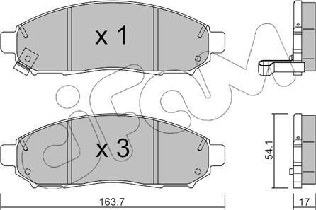 Cifam 822-743-0 - Тормозные колодки, дисковые, комплект unicars.by