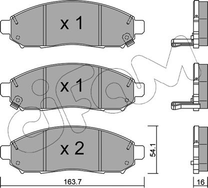 Cifam 822-743-1 - Тормозные колодки, дисковые, комплект unicars.by