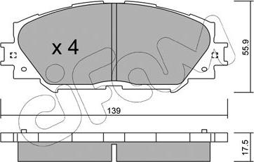 Cifam 822-747-0 - Тормозные колодки, дисковые, комплект unicars.by