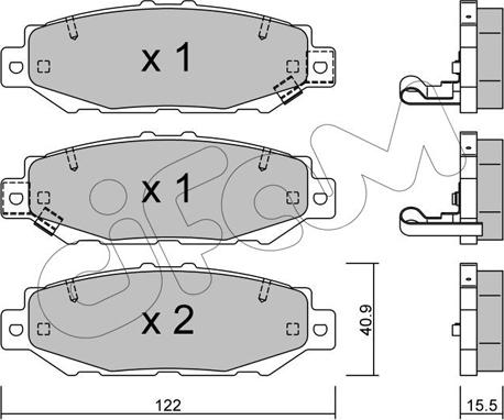 Cifam 822-759-0 - Тормозные колодки, дисковые, комплект unicars.by