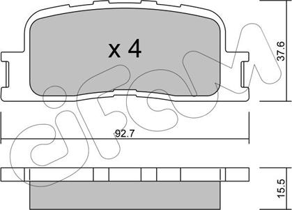 Cifam 822-753-0 - Тормозные колодки, дисковые, комплект unicars.by