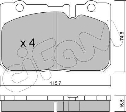 Cifam 822-757-0 - Тормозные колодки, дисковые, комплект unicars.by