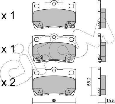 Cifam 822-761-0 - Тормозные колодки, дисковые, комплект unicars.by