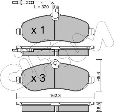 Cifam 822-707-0 - Тормозные колодки, дисковые, комплект unicars.by