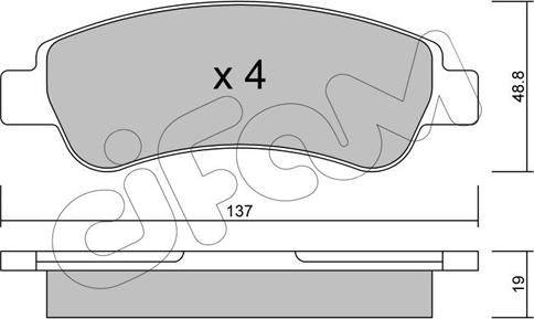 Cifam 822-710-0 - Тормозные колодки, дисковые, комплект unicars.by