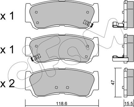 Cifam 822-788-0 - Тормозные колодки, дисковые, комплект unicars.by