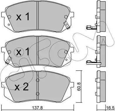 Magneti Marelli 363700201660 - Тормозные колодки, дисковые, комплект unicars.by