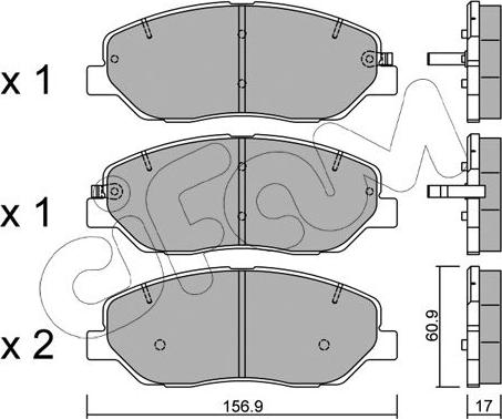 Cifam 822-787-0 - Тормозные колодки, дисковые, комплект unicars.by