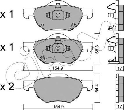 Cifam 822-730-0 - Тормозные колодки, дисковые, комплект unicars.by