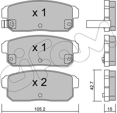 Cifam 822-733-0 - Тормозные колодки, дисковые, комплект unicars.by