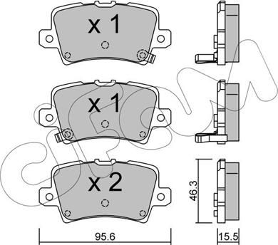 Herth+Buss Elparts J3614019 - Тормозные колодки, дисковые, комплект unicars.by