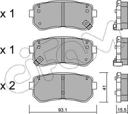 Cifam 822-725-0 - Тормозные колодки, дисковые, комплект unicars.by