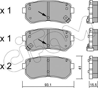 Cifam 822-725-1 - Тормозные колодки, дисковые, комплект unicars.by