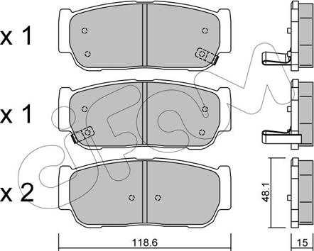 Cifam 822-727-0 - Тормозные колодки, дисковые, комплект unicars.by