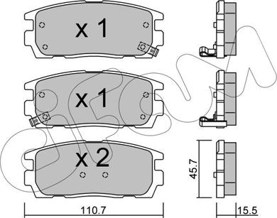 Cifam 822-779-0 - Тормозные колодки, дисковые, комплект unicars.by