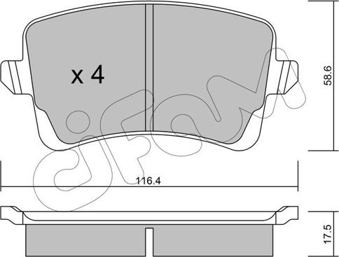 Cifam 822-776-0 - Тормозные колодки, дисковые, комплект unicars.by