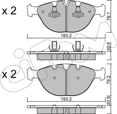 Cifam 822-771-0 - Тормозные колодки, дисковые, комплект unicars.by