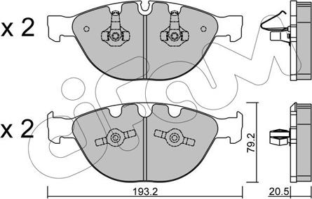 Cifam 822-772-0 - Тормозные колодки, дисковые, комплект unicars.by