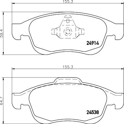 Cobreq N-453 - Тормозные колодки, дисковые, комплект unicars.by