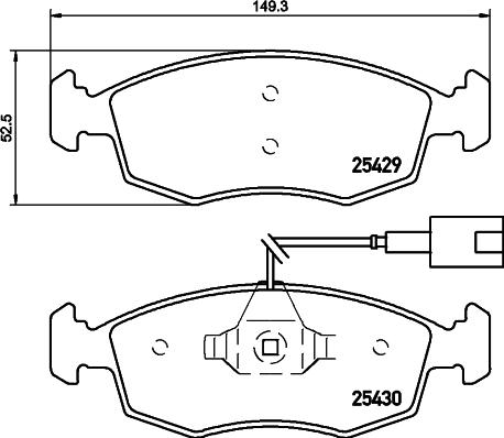 Triscan 401001428 - Тормозные колодки, дисковые, комплект unicars.by