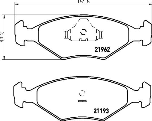 Cobreq N-190 - Тормозные колодки, дисковые, комплект unicars.by