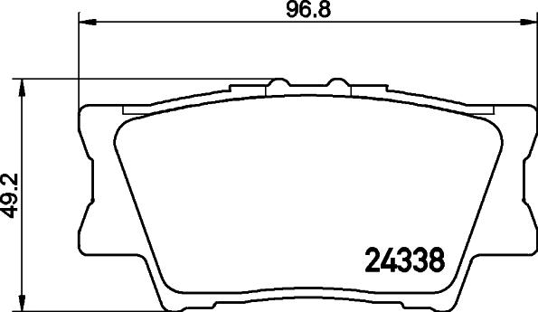 TOYOTA 044660A010 - Тормозные колодки, дисковые, комплект unicars.by