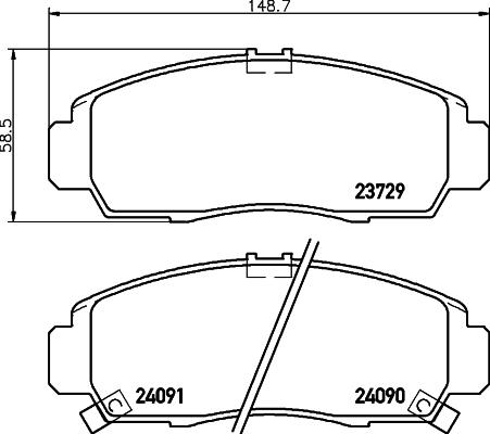 Cobreq N-1480 - Тормозные колодки, дисковые, комплект unicars.by