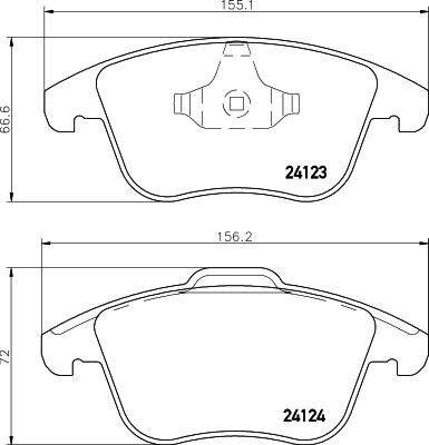 Cobreq N-1472 - Тормозные колодки, дисковые, комплект unicars.by