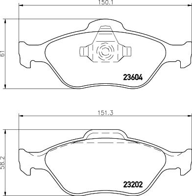 Textar 23202 - Тормозные колодки, дисковые, комплект unicars.by