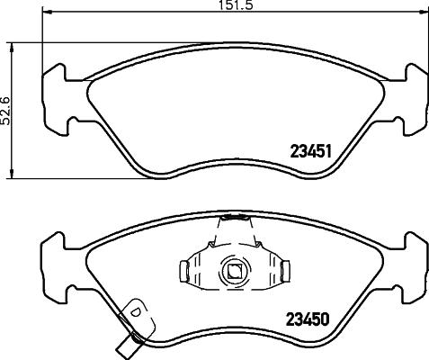 Cobreq N-1226 - Тормозные колодки, дисковые, комплект unicars.by