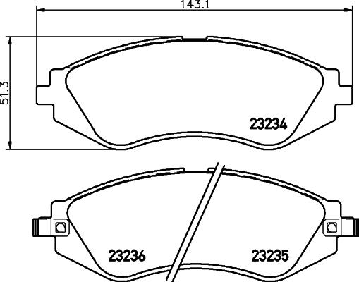 Cobreq N-1223 - Тормозные колодки, дисковые, комплект unicars.by