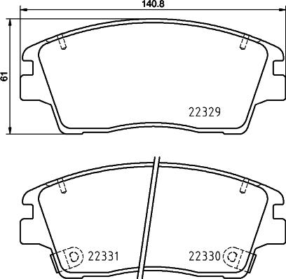 Cobreq N-2060 - Тормозные колодки, дисковые, комплект unicars.by