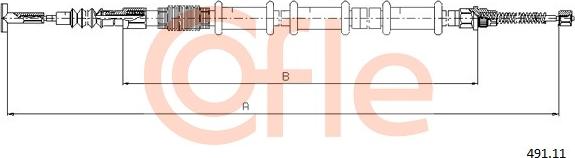 Cofle 92.491.11 - Тросик, cтояночный тормоз unicars.by