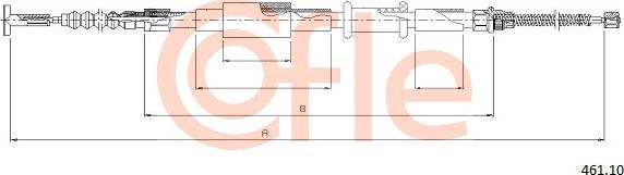 Cofle 92.461.10 - Тросик, cтояночный тормоз unicars.by